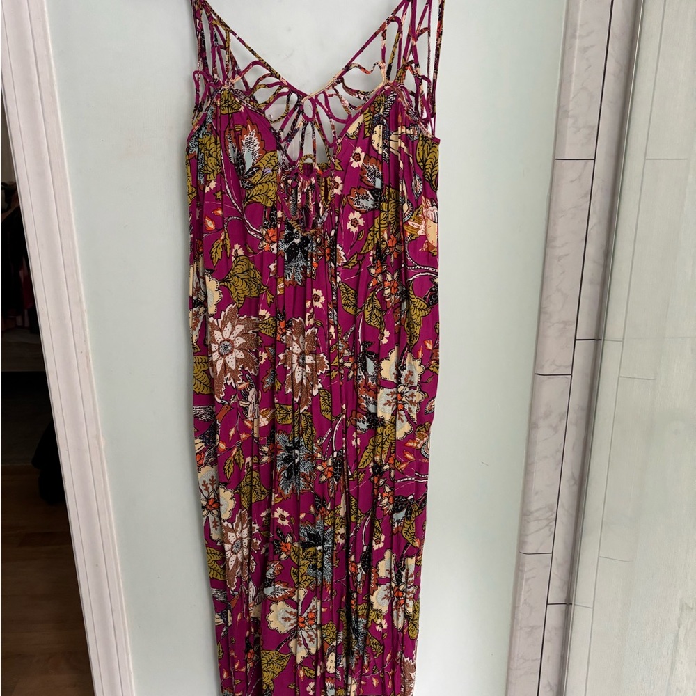 Anthropologie Pink Floral Dress